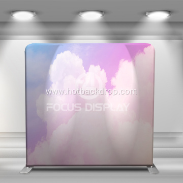 blue pink sky and clouds tension fabric backdrop